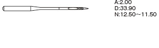 Игла Organ Needles DPx5 NY2 (DPx5 RBM-S) № 70/10